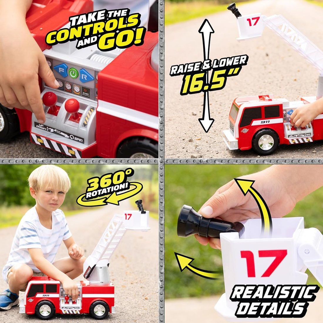 2-N-1 Firetruck with Joystick Controls — view 4