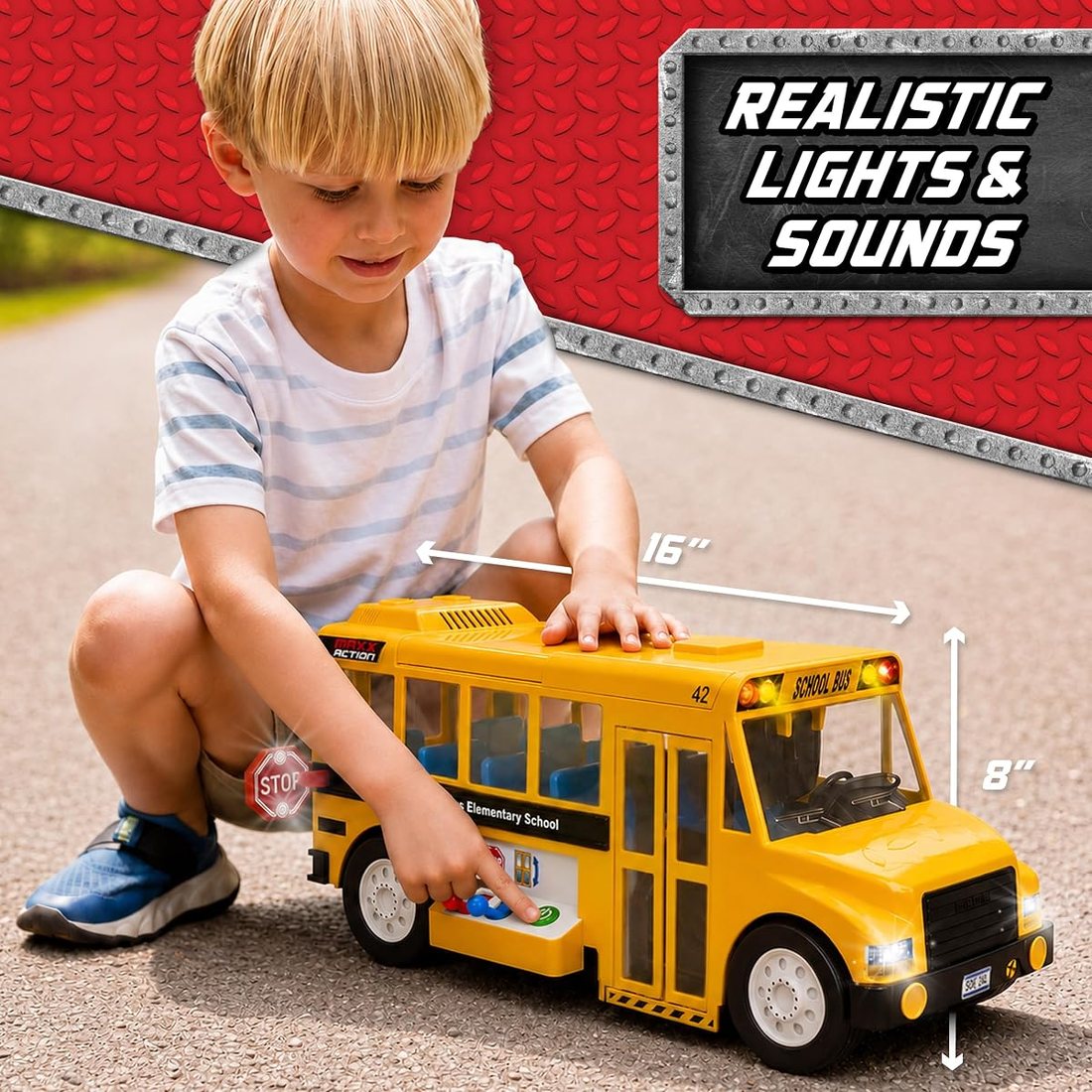 Mega School Bus Toy with Joystick Controls — view 4