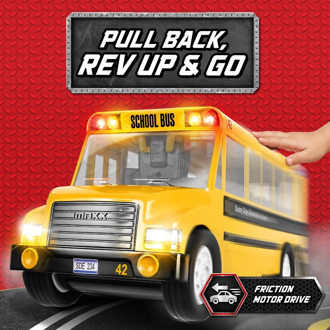 Mega School Bus Toy with Joystick Controls — view 6